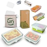 unwasted Reusable Silicone Lids (Variety Pack) – Upgrade Your Kitchen Gadgets with Our Rectangular...