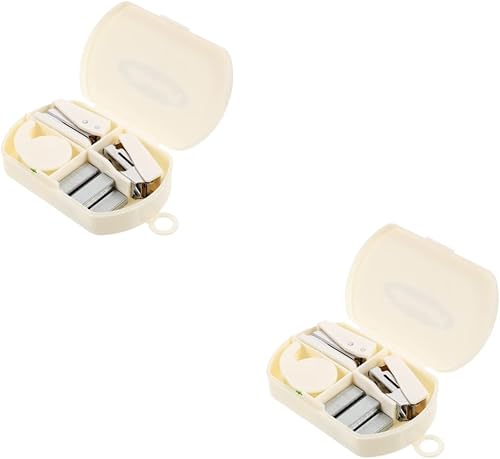 STOBOK 2 juegos de mano caja de herramientas punzón de agujero de metal blanco multifunción