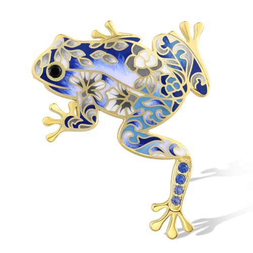 Image of Santuzza 925 Sterling Silver Enamel Brooch Pin for Women