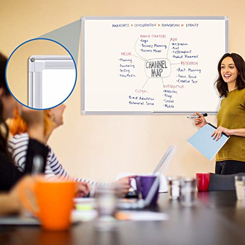 36'' X 24'' White Board Dry Erase, Magnetic Dry Erase Board Whiteboard For Wall, Aluminum Frame Hanging Whiteboard Marker Board Writing Board For Home Classroom Office #TOP5