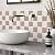 Tretizl 10 Sheet Thicker Peel and Stick Backsplash, Self-Adhesive Wall Tiles for Kitchen Bathroom, Easy to Install, 12"x12", Pink and Beige