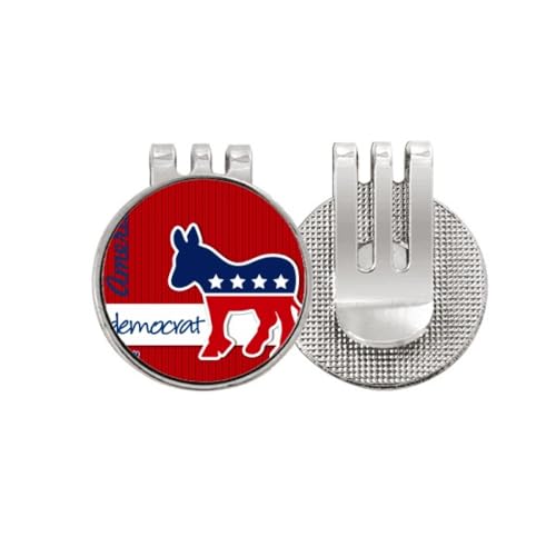 Marqueur de balle de golf Democrat clip aimanté émail Amedonkey