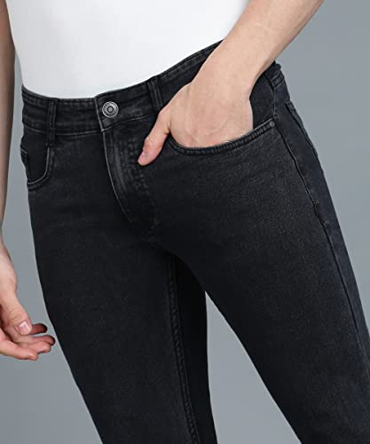 Image of Men's Grey Skinny Fit Solid Jeans Stretchable
