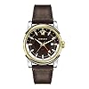 Versace GMT Vintage Collection Luxury Mens Watch Timepiece with a Brown Strap Featuring a Stainless Steel Case and Brown Dial