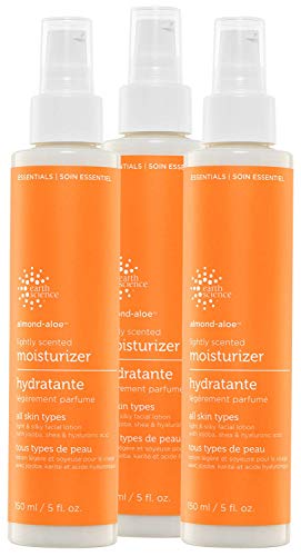 Earth Science Almond Aloe Moisturizer Lightly Scented, 5-Ounce Bottles (Pack of 3)