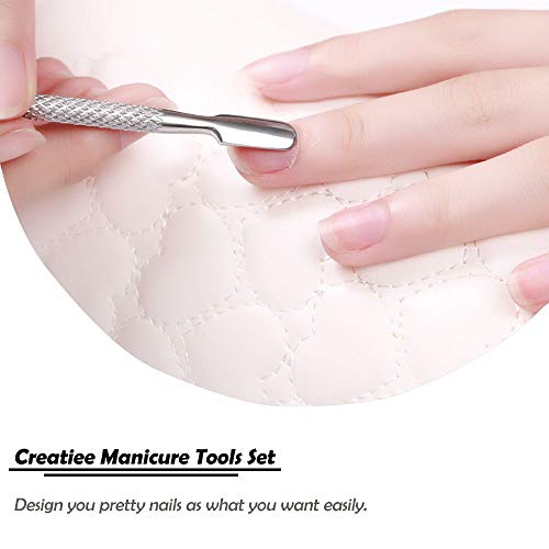 15Pcs Cuticle Pusher Remover and Cutter, Creatiee Double Ended Stainless Steel Cuticle Cleaner Nail Gel Polish Removal, Manicure Pedicure Nail Tools for Fingernails Toenails - Professional & Durable - Thumbnail 5