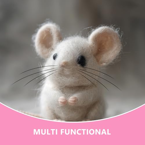 OHPHCALL Bigodes De Gato Simulados Bigodes De Animais Simulados Para Artesanato Agulha Em Feltragem