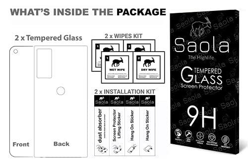 Image of Saola HD+ Front And Back Tempered Glass For Apple Iphone 7 Plus - Comes with One Minute Easy Installation Kit & Wipes. (Back is Not Glass, Its a Flexible Protector)
