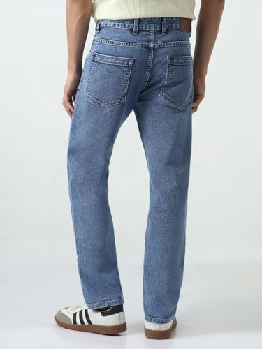 Image of Urbano Fashion Men's Slim Fit Washed Denim Jeans Stretchable