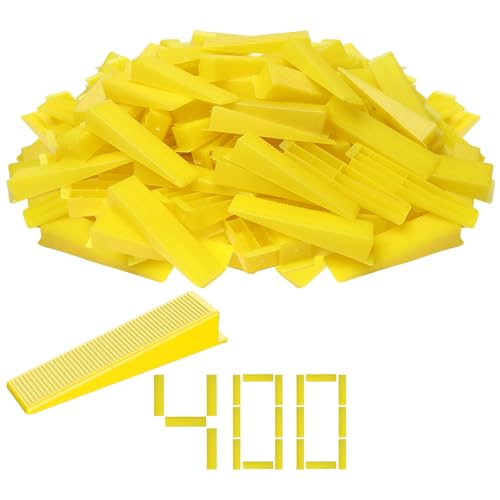 Storystore Tile Leveling System Tile Wedges 400 Reusable Tile Wedges Leveler for 1/8 Inch 1/16 Inch 1/32 Inch Tile Spacers Leveling Clips Tile Leveler Tools for Wall and Floor Tile