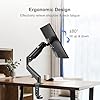 suptek Supporto per Monitor Braccio per Monitor con Molla a Gas Regolabile in Altezza per Schermi da 17-32 pollici, VESA 75/100 mm, fino a 10 kg, Ergonomico, Nero
