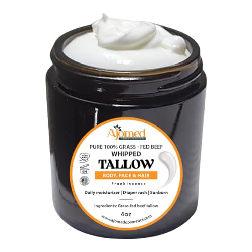 Generic 100% Pure Whipped Tallow Cream - Organic Tallow Skincare Handmade Body Butter Tallo Cream- Grass Fed Beef Tallow Balm For Skin Butter- Tallow Face Body Eczema Cream-4 Floz  cover