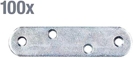 Flat Connector with Rounded Ends 19 x 80 mm, Galvanisch Blau Verzinkt - Image 3