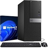 Dell Tower Desktop PC – Intel Core i7-7700 7th Gen Processor – 16GB DDR4 RAM – 256GB SSD – Keyboard & Mouse – Wi-Fi – Office, Home, Business Desktop Computer Windows 11 Pro (Renewed)