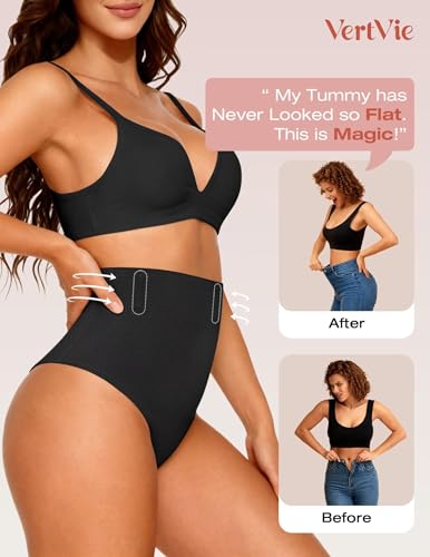 Image of Vertvie Tummy Control Shapewear Shorts for Women Butt Lifting Body Shaper Shorts High Waisted Seamless Girdles Under Dress