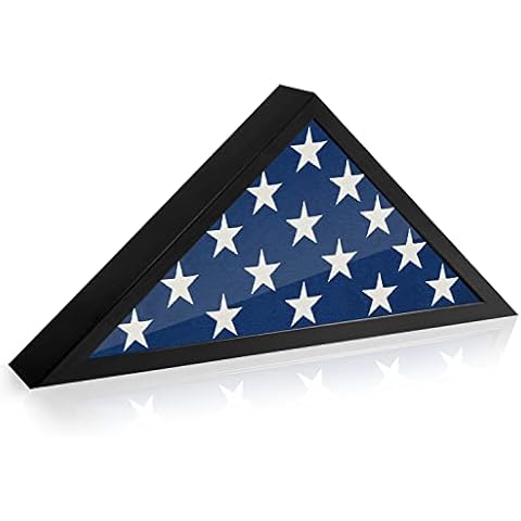 Americanflat Flag Case Frame, Wood, Black, S Cover