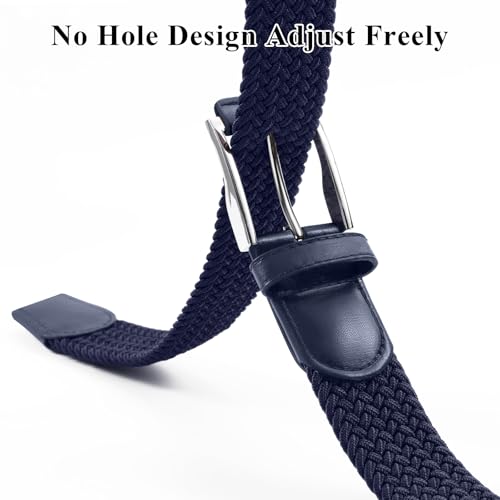 Image of XZQTIVE Braided Stretch Belt Mens Gift Elastic Woven Belt for Golf Casual Pants Shirts Jeans