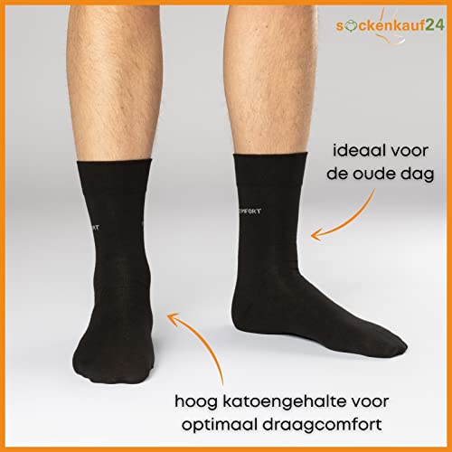 10 Paar Comfort Sokken zonder Elastiek & zonder Naad Heren & Dames Katoen Comfortband - Afbeelding 4