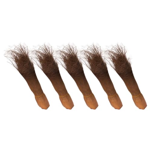 MOKKHNB D'écorce de Palmier Décorative 5 Feuilles en Fibre Naturelle Marron pour Pots de Fleurs et Élevage D'alevins, pour Projets de Verdure à Domicile