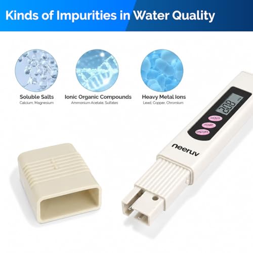 Image of Digital TDS Meter for Water Testing | Total Dissolved Solids (PPM) Tester with Protective Sleeve | Water Quality Checker for RO, Drinking, Aquarium & Swimming Pools