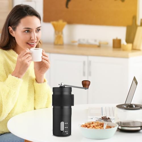Cafetière à main détachable et moulin manuel pour grains de café - 3
