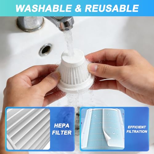 Image of Portable Car Vacuum Cordless Mini Handheld Vacuums Cleaner Rechargeable with LCD Display and Multi-Nozzles, High Power Hand held Cleaners for Car, Home, Office, Sofa, Pet Hair,Keyboard