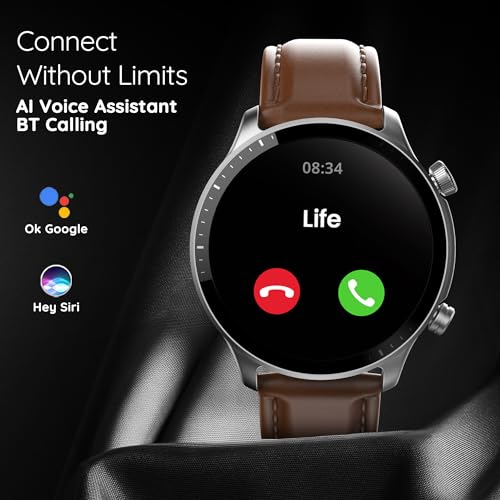Image of Pebble Cosmos Luxe 3 | 1.43 inch Amoled Display | BT Calling Smart Watch for Men | Health Suite | Multiple Watch Faces