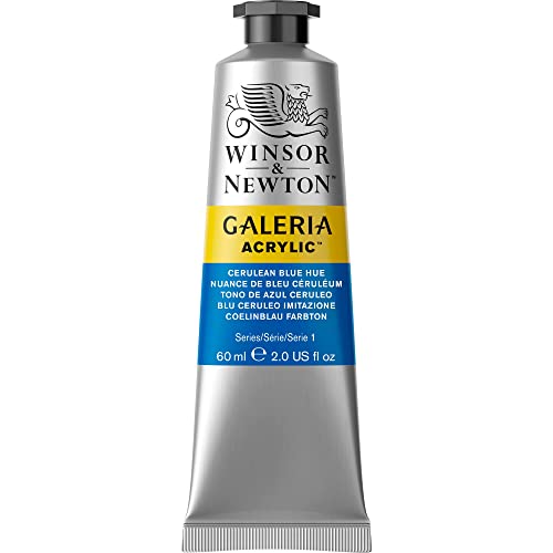 Image of Reeves Winsor and Newton, Cerulean Blue Hue Galeria Acrylic Paint, 60ml Tube, 60-ml, 2 Fl Oz