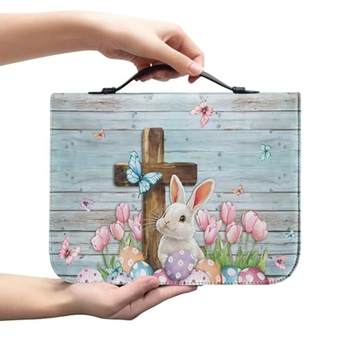 Bible Cover Handbag for Women Girls PU Leather Bible Carrying Bag with Handle Portable Christian Cross Bible Bag2