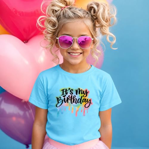 Image of It's My Birthday Girl Shirt 4th 5th 6th 7th 8th 9th 10th 11th 12th Graphic Tee for Kids Party Cute Girls Tshirts Tees