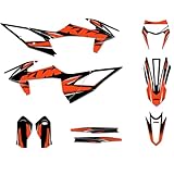 kit deco ktm exc 2004 KIT DECO MOTO KTM SX-SXF 19-22 et EXC 20-23 Kit complet neuf adaptable pour motocross SX/SXF 2019 à 2022 et enduro EXC 2020, 2021, 2022, 2023. Le kit comprend uniquement les autocollants, pas les carénages. Le kit comprend les éléments suivants : - 3 autocollants pour ouïe de radiateur avant gauche - 3 autocollants pour ouïe de radiateur avant droit - 2 autocollants pour latéral arrière gauche - 1 autocollant pour ouïe latéral arrière droit - 3 autocollants pour garde boue avant - 1 autocollant pour garde boue arrière - 3 autocollants pour plaque phare - 4 autocollants pour bras oscillant - 2 autocollants pour protège fourche