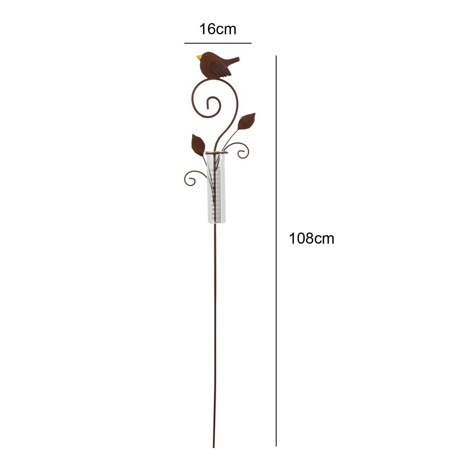 Pluviomètre Décoratif en Fer Forgé en Forme D'oiseau, pour Une Utilisation Extérieure, Idéal pour Le Jardin, et Le Balcon.