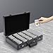 100/50 Slabs Coin Storage Box Case, Coin Holder Display Case with Coded Locks & Dividers Coins Collection Supplies for Collectors - Black