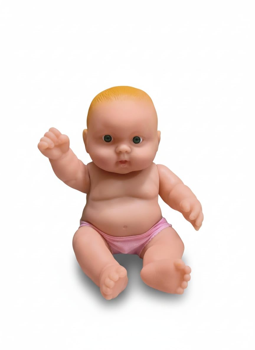 Real Baby Doll, Plastic, Flesh, Medium, with Movable Hands, 25x10x25 cm, 2 Pieces, for Ages 3-4 Years-image-13