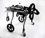 ★ Le cadre général du fauteuil roulant pour chien est en alliage d'aluminium, léger, solide et durable. La peau du cou et des jambes de l'animal ainsi que son fauteuil sont en contact avec des matériaux doux et respirants pour un meilleur soin de votre animal.