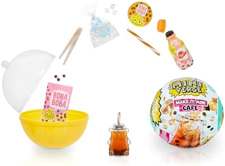 MGA's Miniverse Make It Mini Cafe Series 4, Mini Collectibles - Blind Pack, DIY, Resin Play, Replica Food, NOT Edible, Collectors, 8+, NO DUPLICATES