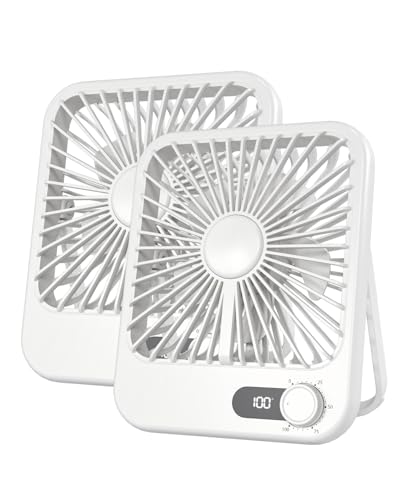 2 Pack Portable Travel Fan, 14 Hours Battery Life 6.8