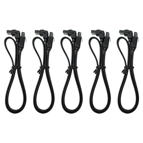 Cable SATA 3.0 18 pulgadas ángulo derecho negro miniatura 5