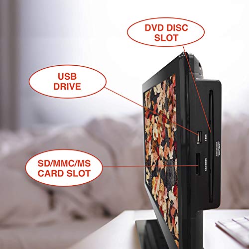 Axess TVD1805-15 LED HDTV Includes AC/DC TV DVD Player HDMI/SD/USB Inputs, Wall Mountable, Stereo Speaker (15.6 Inch) - Thumbnail 6