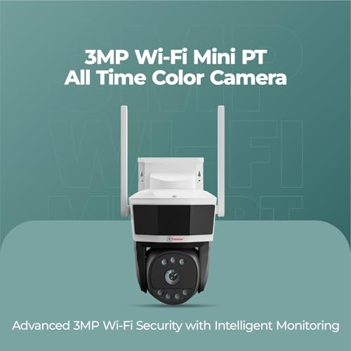 Image of Trueview 3MP Wi-Fi All Time Colour Mini Pan-tilt CCTV Camer | STQC Approved | 360 Pan Tilt | Human Detection | 2-Way Audio | Supports 256 GB Memory Card & Cloud | Alexa | T18290S 2026 Edition