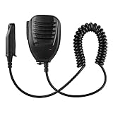 Micrófono Altavoz para Walkie Talkie BF-A58 / BF-UV9R / BF-9700, Micrófono Walkie-Talkie Portátil a Prueba de Agua con Lámpara Micrófono de Mano con Conector para Auriculares de 3.5 mm
