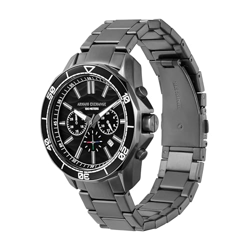Image of Armani Exchange A|X Dive-Inspired Stainless Steel Watch for Men