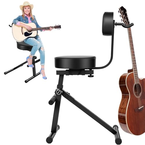 ilkqeppe Guitar Stool with Backrest