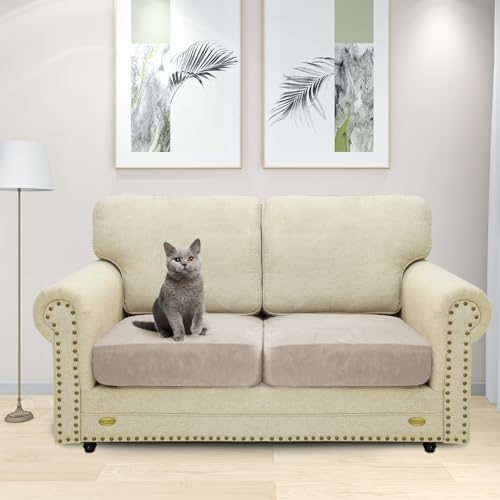 CHELZEN Velvet Sofa Seater Cushion Cover, Super Stretch Sofa Cushion Slipcovers - Image 2