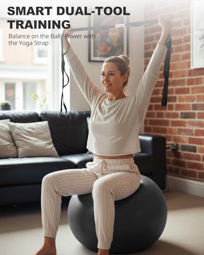 image for Trideer Extra Thick Yoga Ball Exercise Ball, 5 Sizes Ball Chair, Heavy