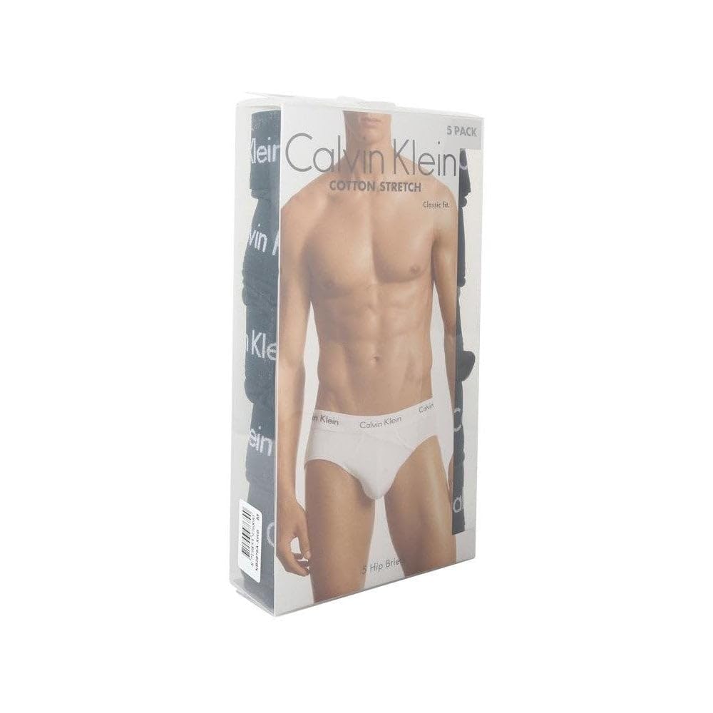 Calvin Klein Slip Uomo CK Mutande Confezione 5 Capi Cotone elastiicizzato Elastico a Vista Articolo NB3910A