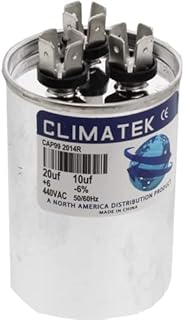 12208 - ClimaTek Upgraded Dual Round Capacitor Fits Jard - 20 + 10 uF MFD 370 440 Volt VAC
