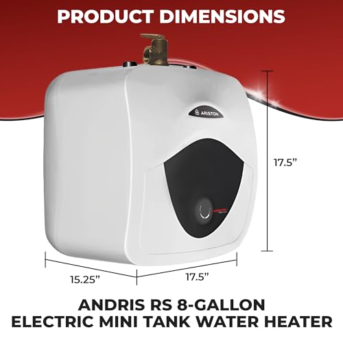 4 Gallon Capacity, 120-Volt – Ariston Andris Mini Tank Electric Water Heater – Heating Solution for Under Sink, RV, and Compact Spaces, Smart Boost for Versatile Heating, Simple Installation