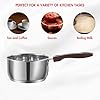 Vinod Stainless Steel Milkpan/Saucepan Set of 2-1 Litre and 1.6 Litre,Tea/Chai Pan,Riveted Sturdy Bakelite Handle,Induction and Gas Base