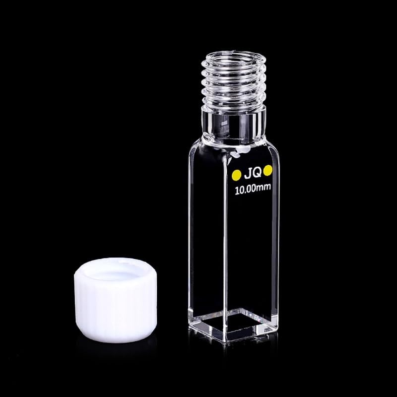 Cuvette de fluorescence en quartz 10 mm bouchon à vis cuve spectrofluorimètre laboratoire